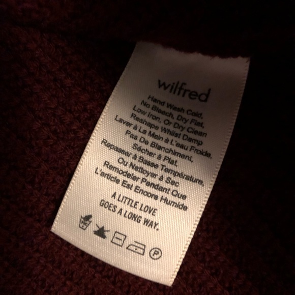 Wilfred Scalloped Crop Knit Sweater - Burgundy - Picture 4 of 7